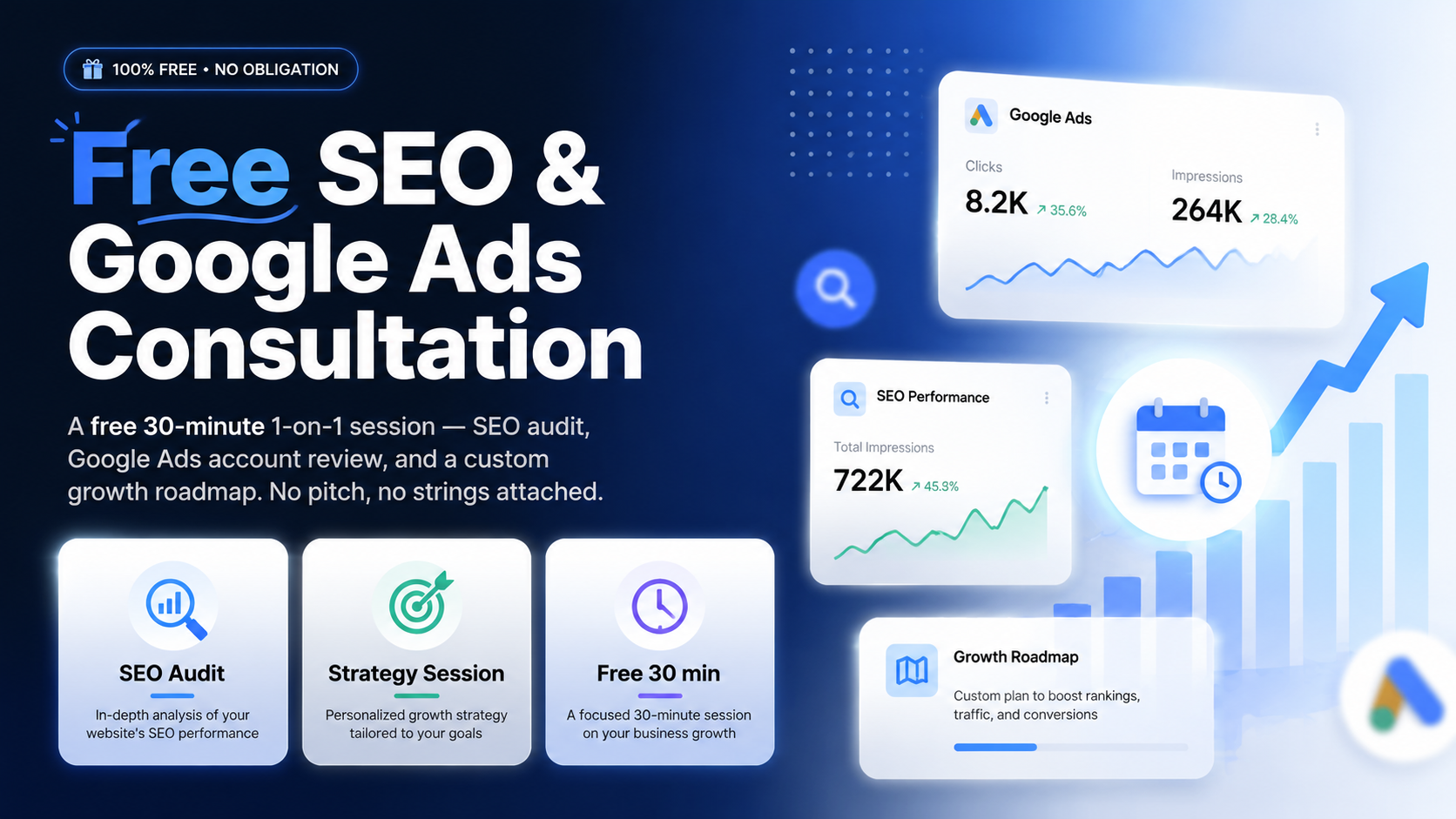 Free 30-minute SEO and Google Ads consultation with Zahaib Ali — SEO audit, ads review and custom growth roadmap